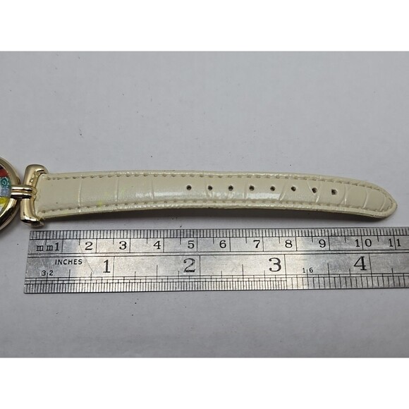 Venice Murano Millefiori Glass Border Womens Quartz Watch Leather New Battery - Picture 8 of 12